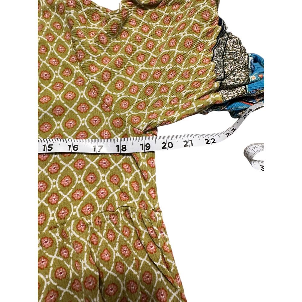 Ces Femme Blue and Green Floral Tunic Women's Size Large - Picture 5 of 6